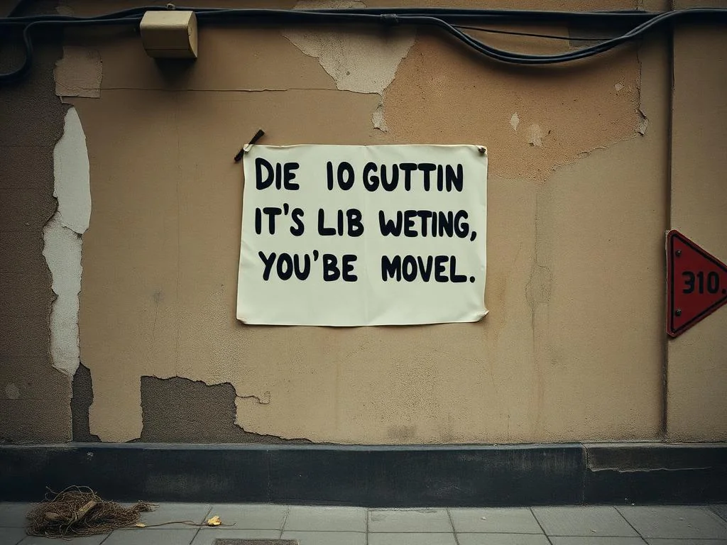 Meme on a wall